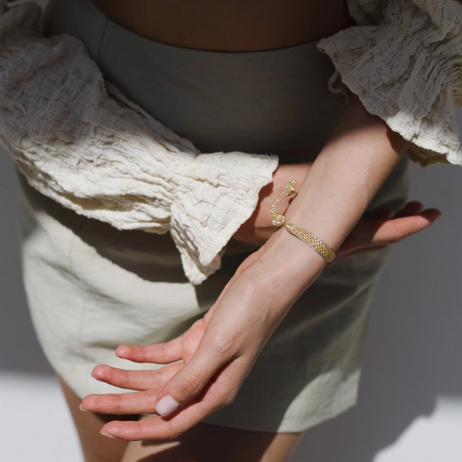 MyTindy Izy n°2 bracelet in Rose Gold Amber