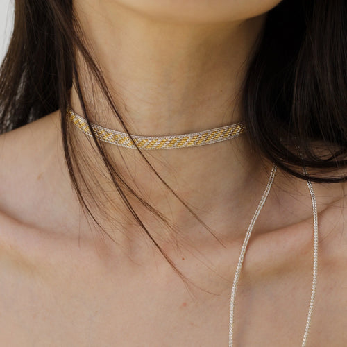 MyTindy Izy n°2 choker in Rose Gold Amber