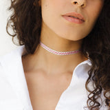 MyTindy Izy n°2 choker in Silver Fuchsia, view 2