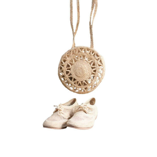MyTindy Raphia Bag and Shoes Combo
