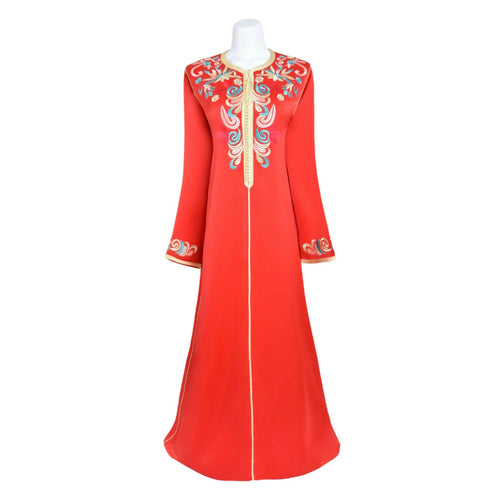 MyTindy Kaftan Dress - Red for kids girls