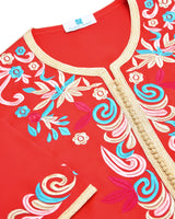 MyTindy Kaftan Dress - Red for kids girls, view 2