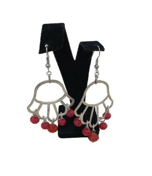 MyTindy Khmissa Earring with Red Pearls
