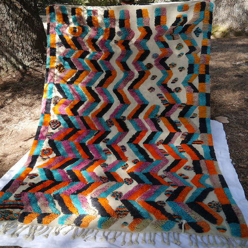 MyTindy Kilim Beni Mrirt Rainbow Rug