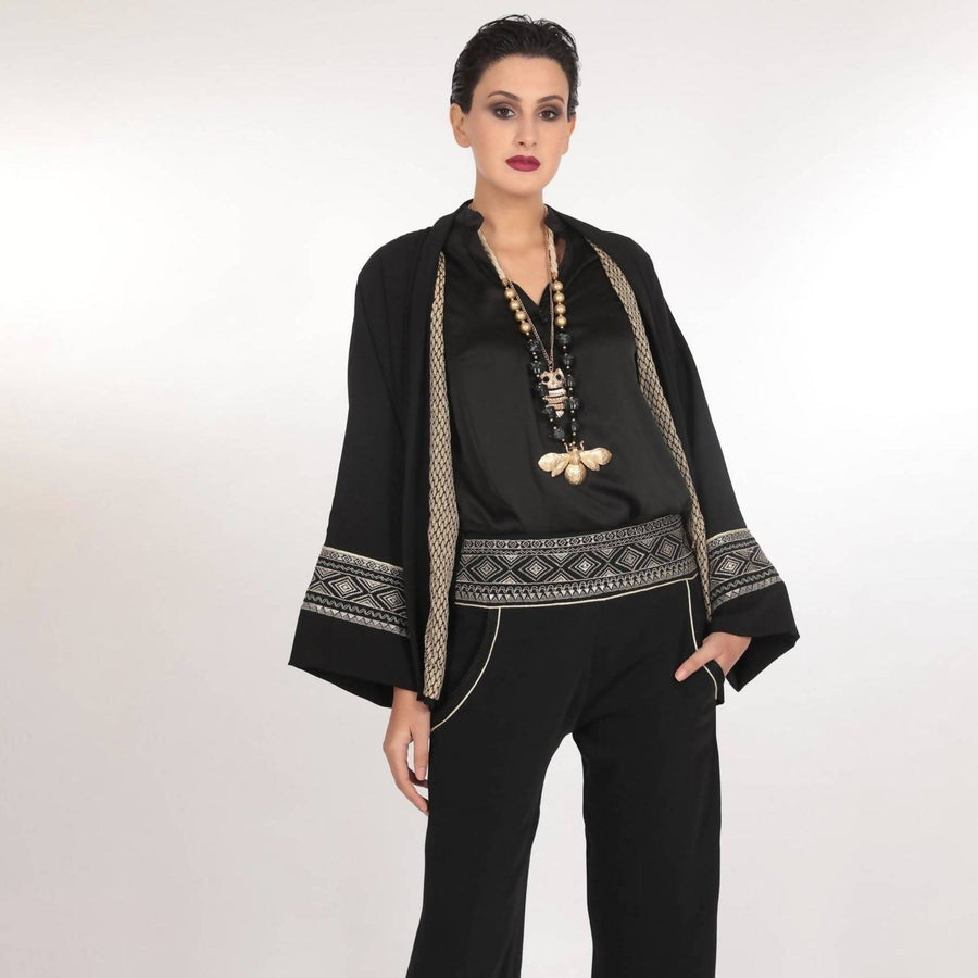 MyTindy Black Kimono set
