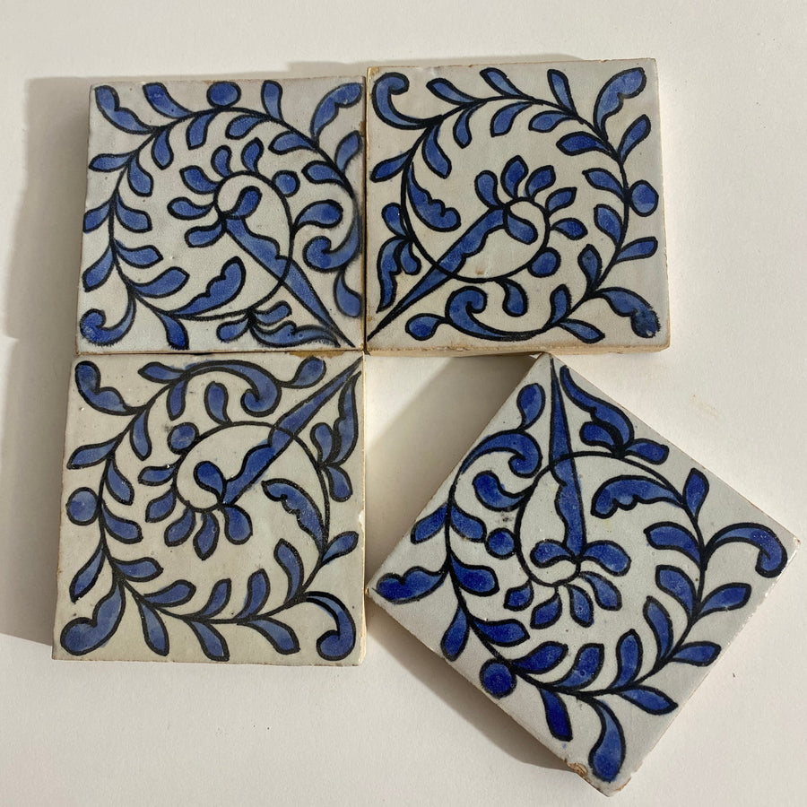MyTindy Kitchen Ceramic tiles Hand painted backsplash tiles 4"x4" 100% Handmade for Bathroom built with mid century modern styling pool, remodeling