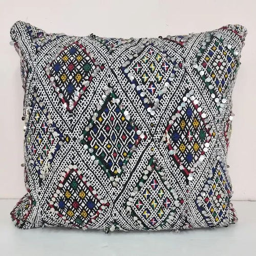 MyTindy Klim Sequins and Wool Moroccan Pillow