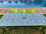 MyTindy Large dining table for outdoor & indoor made from mosaic , Summer mosaic Table 100% handcrafted, included shipping, view 3