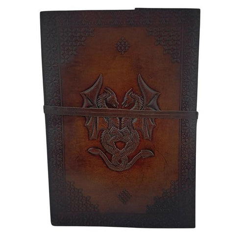 MyTindy LARGE LEATHER NOTEBOOK DRAGONS
