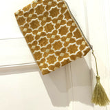 MyTindy Large mustard Moroccan pouch, view 2