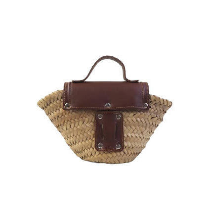 MyTindy Leather and Straw Belt Bag