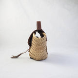 MyTindy Leather and Straw Belt Bag, view 3