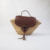 MyTindy Leather and Straw Belt Bag, view 4