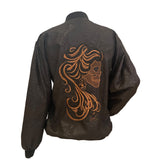 MyTindy Aicha Leather Effect Bomber Jacket, view 2