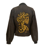 MyTindy Aicha Leather Effect Bomber Jacket, view 3