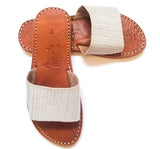MyTindy Leather Off White Sandals, view 3