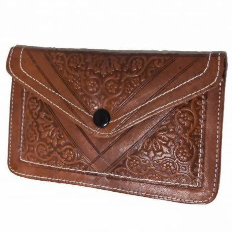 MyTindy Leather Wallet with Arabesque Engraving