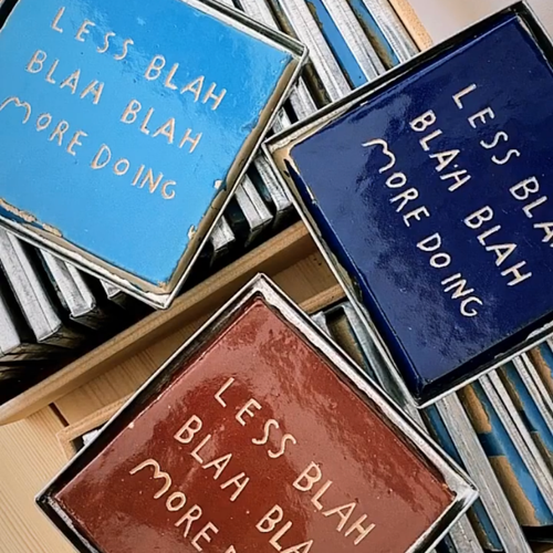 MyTindy Less Blah Blah - Moroccan Zellige WallArt