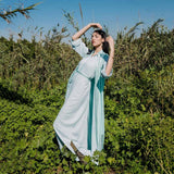MyTindy Light Blue Kaftan, view 2
