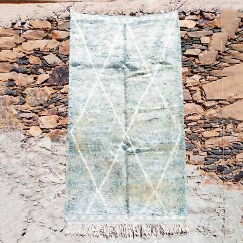 MyTindy Light Blue Moroccan Rug