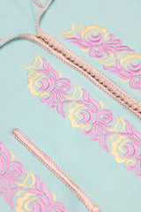 MyTindy Light Cyan Jellaba for girls kids, view 2