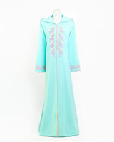 MyTindy Light Cyan Jellaba for girls kids, view 3