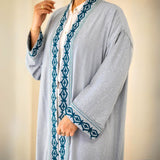MyTindy LINA Light Blue Moroccan Kimono, view 3