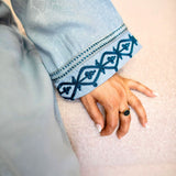 MyTindy LINA Light Blue Moroccan Kimono, view 4