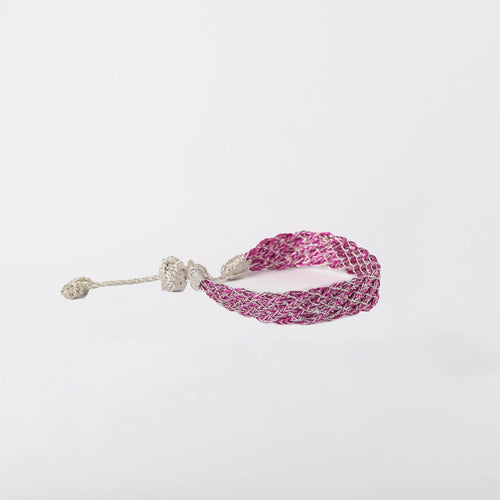 MyTindy Lines n°1 bracelet in Silver Fuchsia