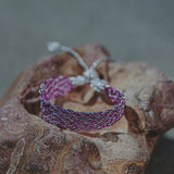 MyTindy Lines n°1 bracelet in Silver Fuchsia, view 3