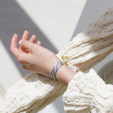 MyTindy Lines n°2 bracelet in Gold Denim, view 2