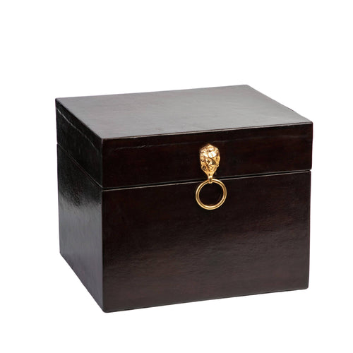 MyTindy Lion Handle Leather Trunk