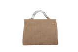 MyTindy LOLA 24H Jute Handbag with Initials, view 2