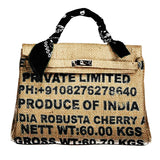 MyTindy LOLA Coffee Jute Handbag, view 2