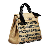 MyTindy LOLA Coffee Jute Handbag, view 3