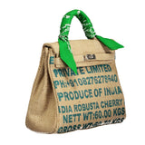 MyTindy LOLA Coffee Jute Handbag, view 6
