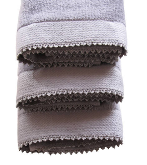 MyTindy Lot 3 serviette en velours Gris