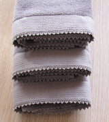 MyTindy Lot 3 serviette en velours Gris, view 4