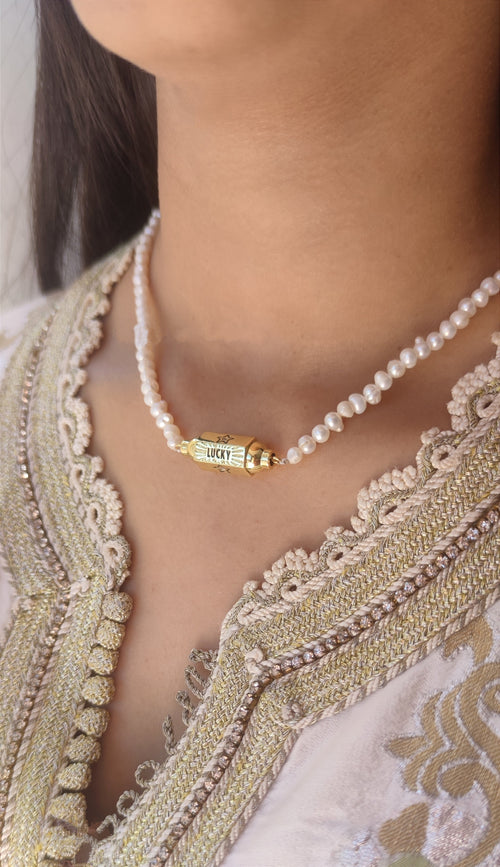 MyTindy White Lucky Necklace