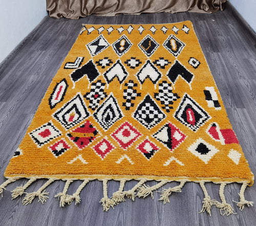 MyTindy Luxurious Handmade Boujaad Moroccan Wool Rug - Elevate Your Home Decor with Authentic Berber Craftsmanship
