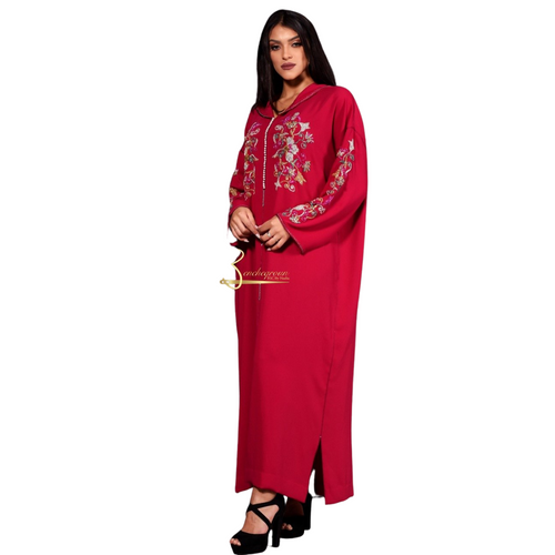 MyTindy Magenta Djellaba with Pearls