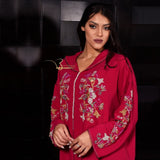 MyTindy Magenta Djellaba with Pearls, view 2
