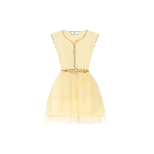 MyTindy Maize Yellow Moroccan Kaftan for girls