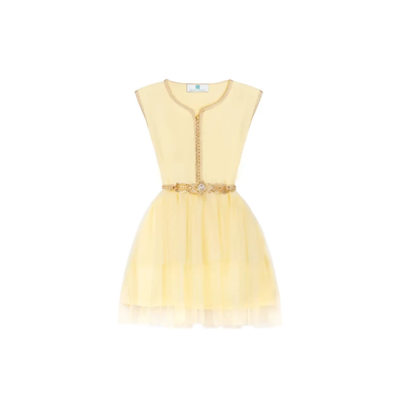 MyTindy Maize Yellow Moroccan Kaftan for girls