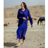 MyTindy Majorelle Blue Djellaba Moroccan Dress, view 3