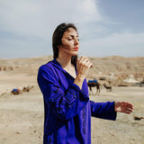 MyTindy Majorelle Blue Djellaba Moroccan Dress, view 4