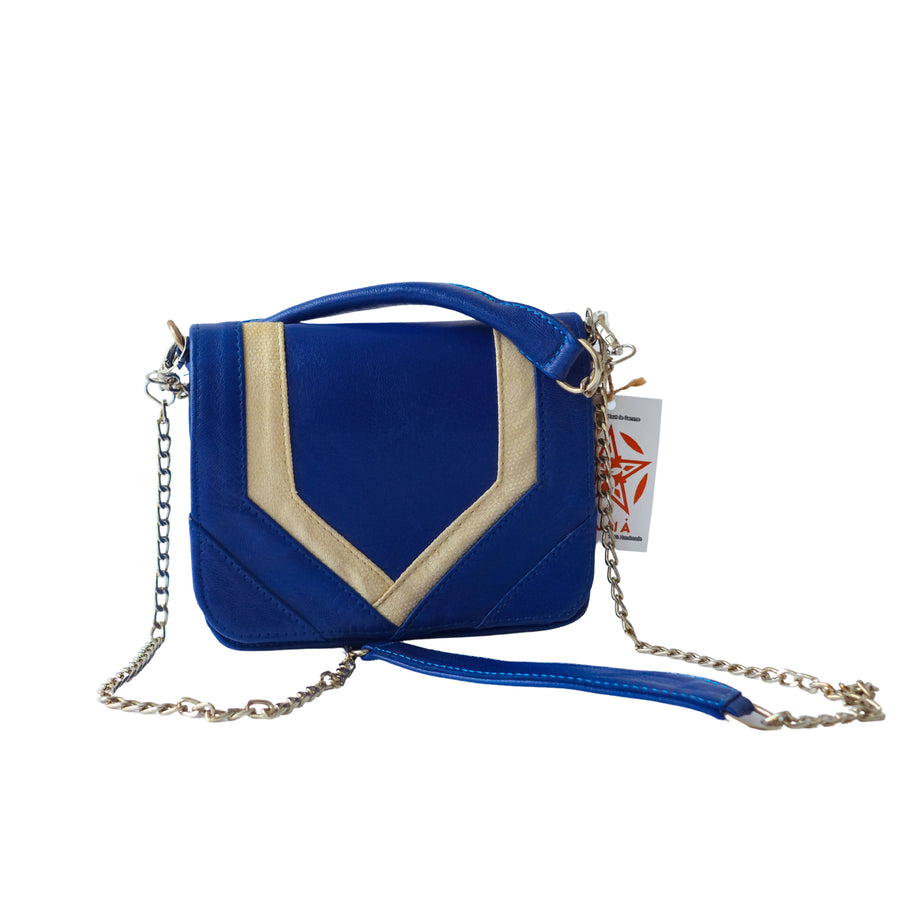 MyTindy Majorelle Blue Leather Bag