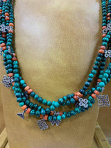 MyTindy Malachite Berber Necklace, view 3