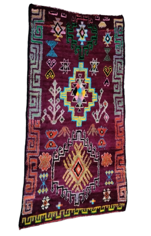 MyTindy Moroccan rug boujaad rug rare carpet vintage