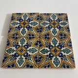 MyTindy Marrakech Ceramic tiles Hand painted backsplash tiles 4"x4" 100% Handmade for Bathroom Remodeling and kitchen Projects works wall and ground, view 4